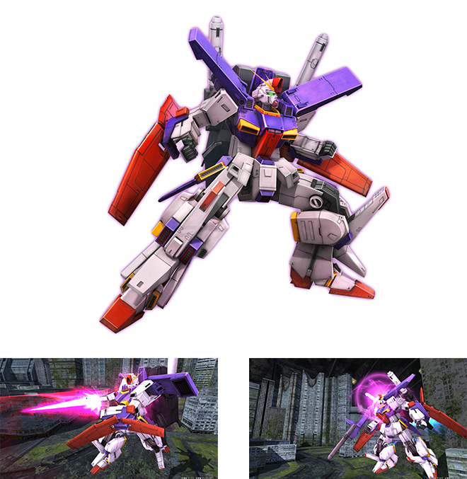 新機体「ZZガンダム(バイオセンサー最大稼働)」「クィン・マンサ