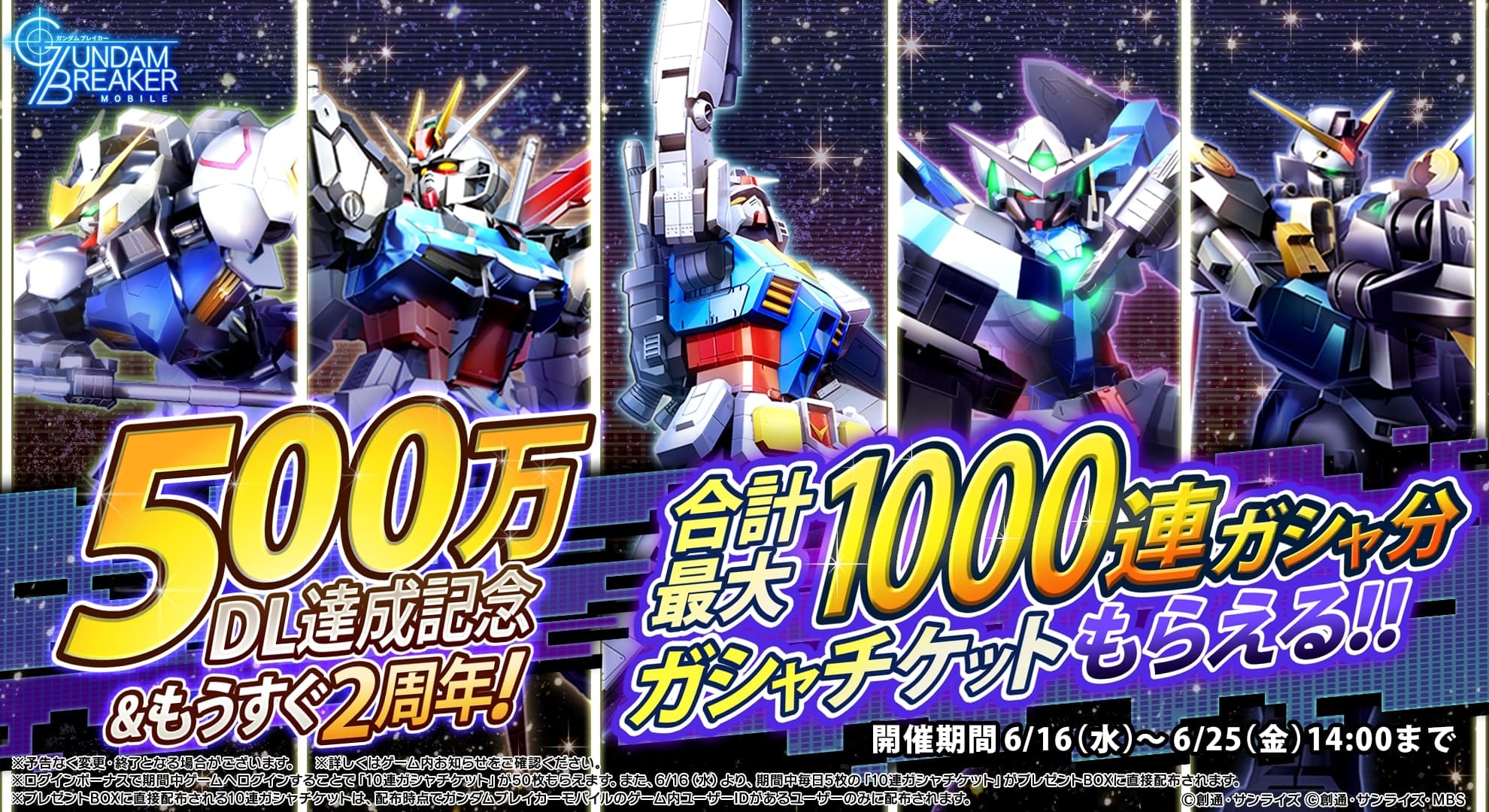 500万ダウンロード達成 ガンダムブレイカー バトローグ プロジェクト 始動のお知らせ ガンダムブレイカーモバイル Gundam Perfect Games Gpg